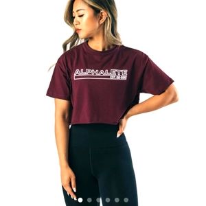 Alphalete crop tee small NWT